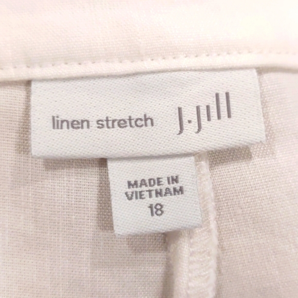 J. Jill linen blend sailor crop pants sz 18 FLAW - Picture 9 of 11